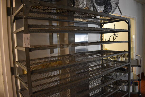Metal 9 Tier Shelving Unit on Commercial Casters. 69x24x68. (kitchen) - Image 3 of 4