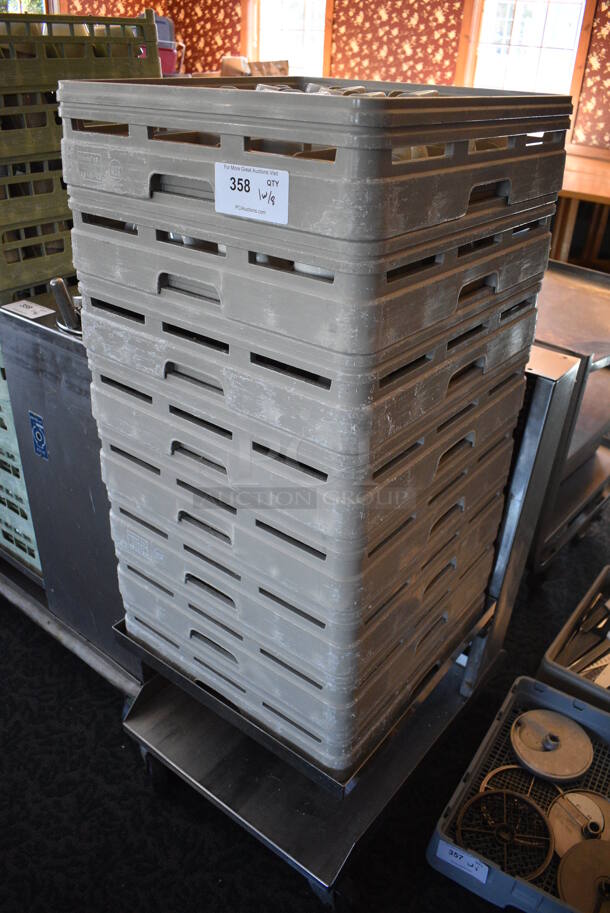 Stainless Steel Commercial Dish Caddy Cart w/ 8 Caddies and Approximately 120 White Ceramic Mugs on Commercial Casters. 28x21x36. 4.5x3.5x3.5. (back dining room) - Image 2 of 6