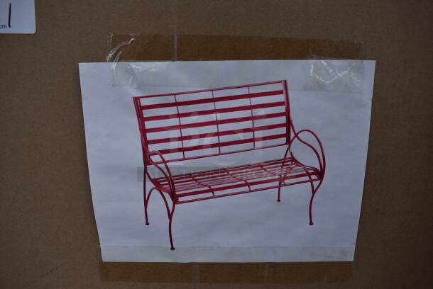 BRAND NEW IN BOX! Cape Craftsman 8MB049 Red Metal Bench. (greenhouse)