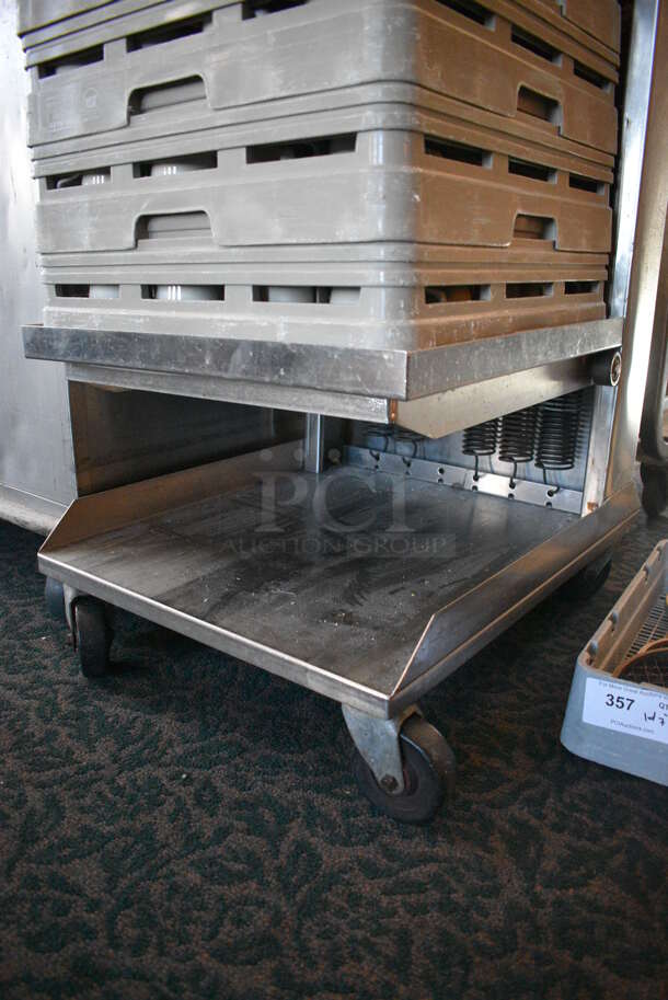Stainless Steel Commercial Dish Caddy Cart w/ 8 Caddies and Approximately 120 White Ceramic Mugs on Commercial Casters. 28x21x36. 4.5x3.5x3.5. (back dining room) - Image 6 of 6