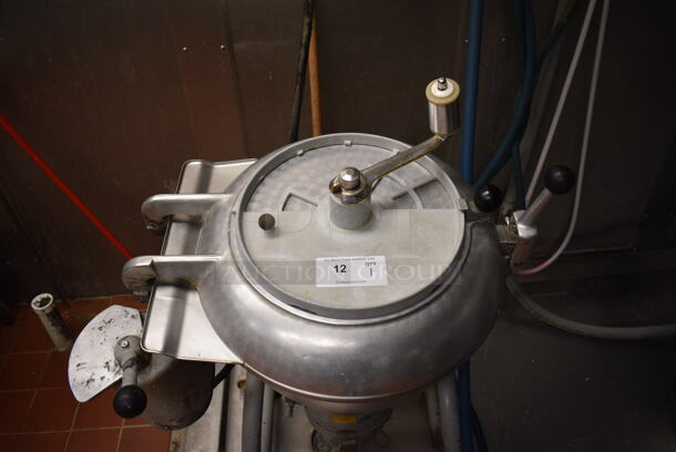 Hobart Model VCM40 Metal Commercial Floor Style Vertical Cutter Mixer w/ S Blade on 2 Casters. 208 Volts, 3 Phase. 32x23x48. Unit Was In Working Condition When Restaurant Closed. (kitchen) - Image 3 of 10