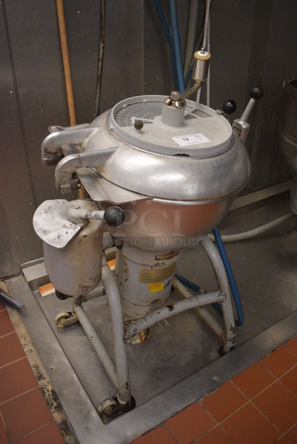Hobart Model VCM40 Metal Commercial Floor Style Vertical Cutter Mixer w/ S Blade on 2 Casters. 208 Volts, 3 Phase. 32x23x48. Unit Was In Working Condition When Restaurant Closed. (kitchen) - Image 4 of 10