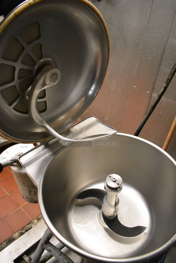 Hobart Model VCM40 Metal Commercial Floor Style Vertical Cutter Mixer w/ S Blade on 2 Casters. 208 Volts, 3 Phase. 32x23x48. Unit Was In Working Condition When Restaurant Closed. (kitchen) - Image 6 of 10