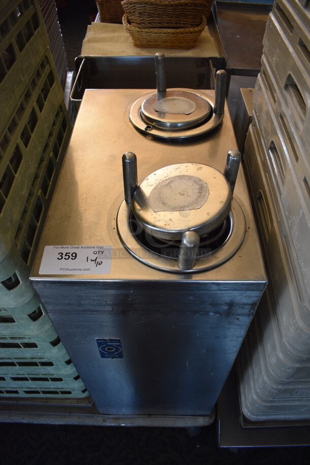 Stainless Steel Commercial Dish Caddy Cart w/ 2 Plate Return Wells, 7 Dish Caddies and Approximately 150 White Ceramic Bowls on Commercial Casters. 36x23x40. 4.5x4.5x2.5. (back dining room) - Image 3 of 8