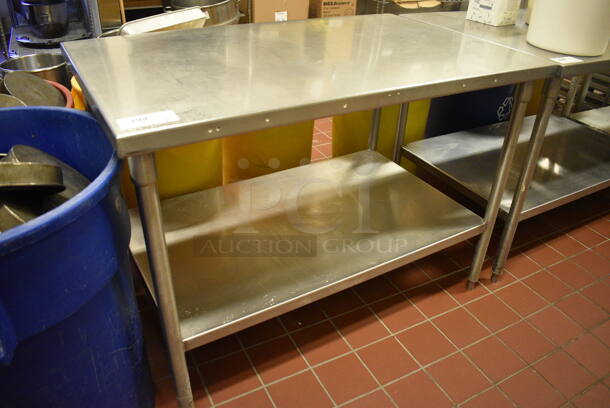 Stainless Steel Commercial Table w/ Metal Under Shelf. 48x30x34.5. (bakery kitchen)