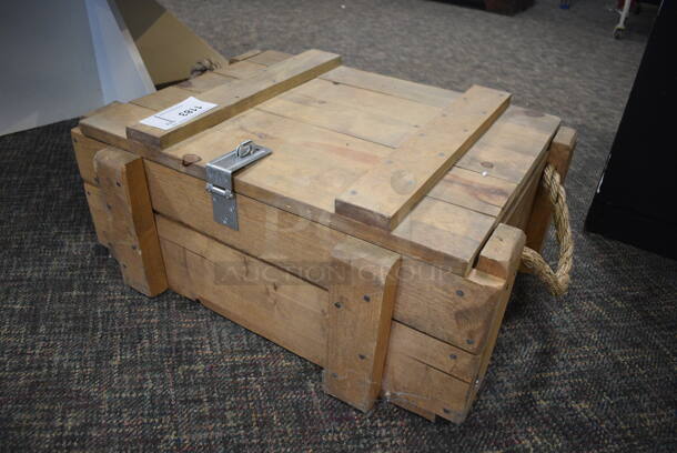 Wooden Chest. 25x20x10. (garden center) - Image 2 of 3