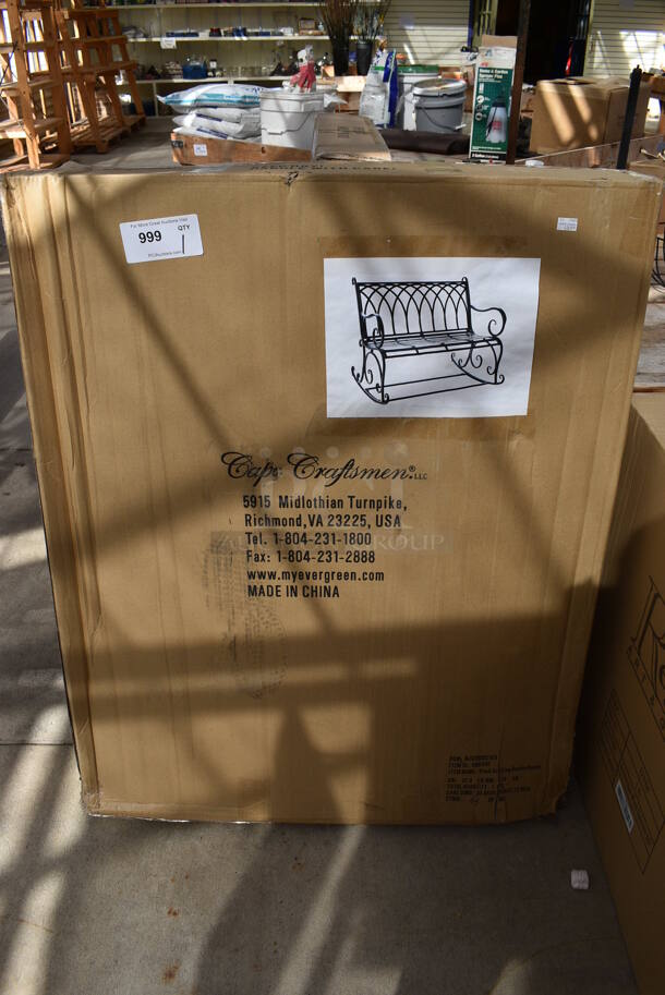 BRAND NEW IN BOX! Cape Craftsman 8MB062 Black Metal Bench. (greenhouse) - Image 2 of 5