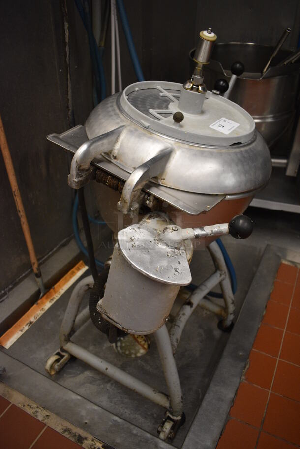 Hobart Model VCM40 Metal Commercial Floor Style Vertical Cutter Mixer w/ S Blade on 2 Casters. 208 Volts, 3 Phase. 32x23x48. Unit Was In Working Condition When Restaurant Closed. (kitchen) - Image 10 of 10