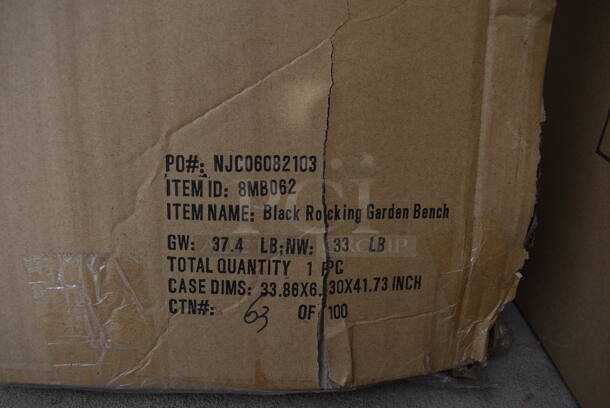 BRAND NEW IN BOX! Cape Craftsman 8MB062 Black Metal Bench. (greenhouse) - Image 3 of 5