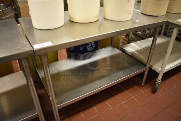 Stainless Steel Commercial Table w/ Metal Under Shelf. 48x30x34.5. (bakery kitchen)