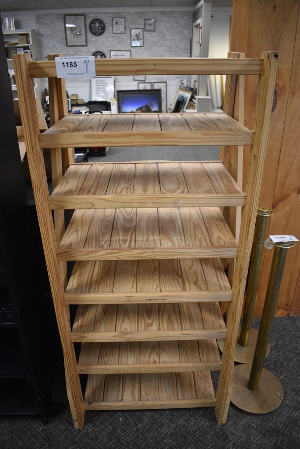 Wooden Shelving Unit. 25.5x20x60. (garden center)