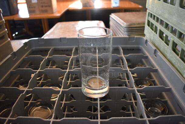 Poly Dish Caddy Dolly w/ 4 Dish Caddies and Approximately 70 Beverage Glasses on Commercial Casters. 21x21x7. 3.5x3.5x6. (back dining room) - Image 3 of 6