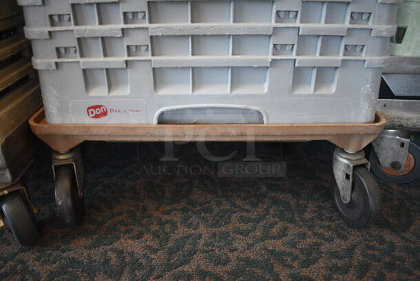 Poly Dish Caddy Dolly w/ 4 Dish Caddies and Approximately 70 Beverage Glasses on Commercial Casters. 21x21x7. 3.5x3.5x6. (back dining room) - Image 6 of 6