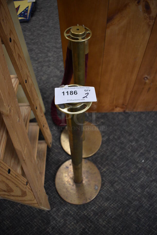 2 Metal Stanchions. 12x12x33. 2 Times Your Bid! (garden center) - Image 2 of 3