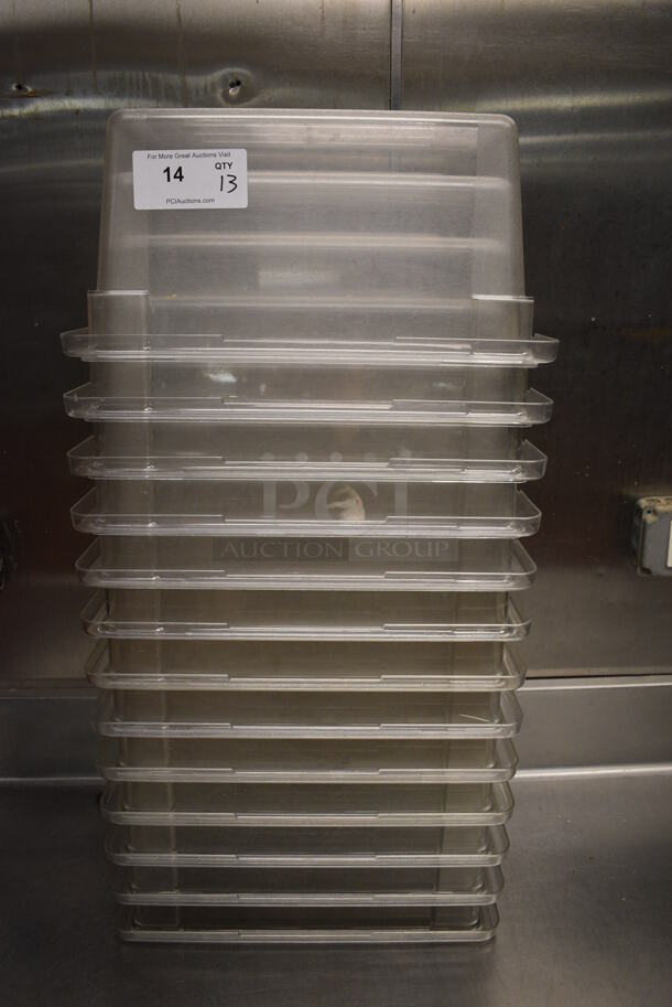 ALL ONE MONEY! Lot of 13 Clear Poly Bins! 12x18x9. (kitchen) - Image 4 of 4