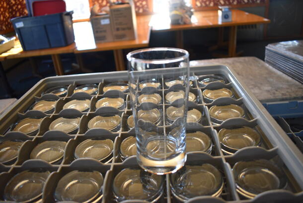 Metal Dish Caddy Dolly w/ 6 Dish Caddies and Approximately 200 Beverage Glasses on Commercial Casters. 21.5x23x32. 2.5x2.5x5.5. (back dining room) - Image 2 of 5