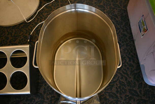 Stainless Steel Commercial Iced Tea Beverage Holder Dispenser and Drip Tray w/ Grate. No Lid. 12x18x19. (ballroom) - Image 5 of 5