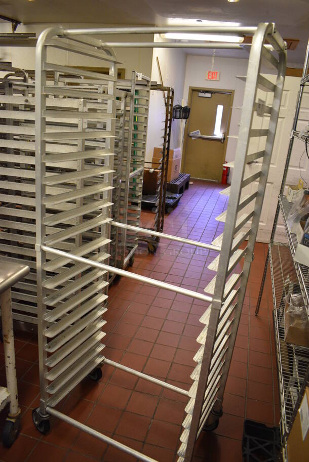 Metal Commercial Pan Transport Rack on Commercial Casters. 28.5x18x69. (bakery kitchen) - Image 2 of 4