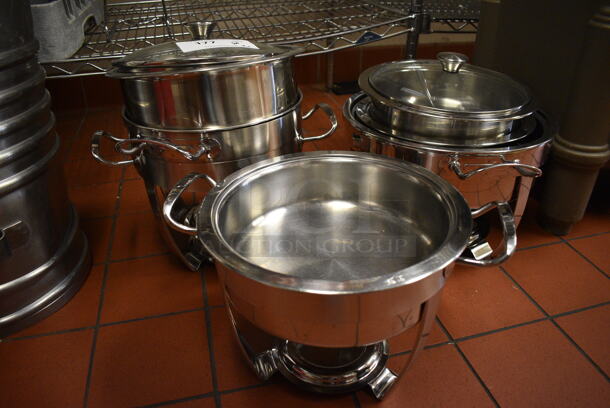ALL ONE MONEY! Lot of 4 Chafing Dishes w/ 2 Lids. Includes 14.5x11.5x9. (kitchen)