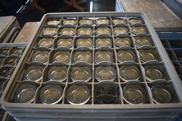 Metal Dish Caddy Dolly w/ 6 Dish Caddies and Approximately 200 Beverage Glasses on Commercial Casters. 21.5x23x32. 2.5x2.5x5.5. (back dining room) - Image 3 of 5
