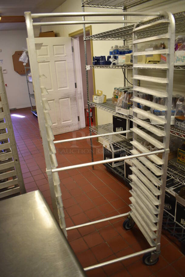 Metal Commercial Pan Transport Rack on Commercial Casters. 28.5x18x69. (bakery kitchen) - Image 3 of 4