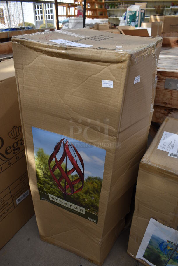 BRAND NEW IN BOX! Stratus Red Metal Spinner. (greenhouse) - Image 2 of 5