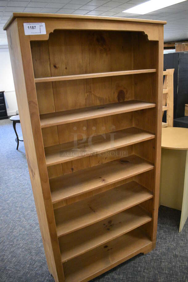 Wooden Shelving Unit. 37x13x72. (garden center) - Image 2 of 4