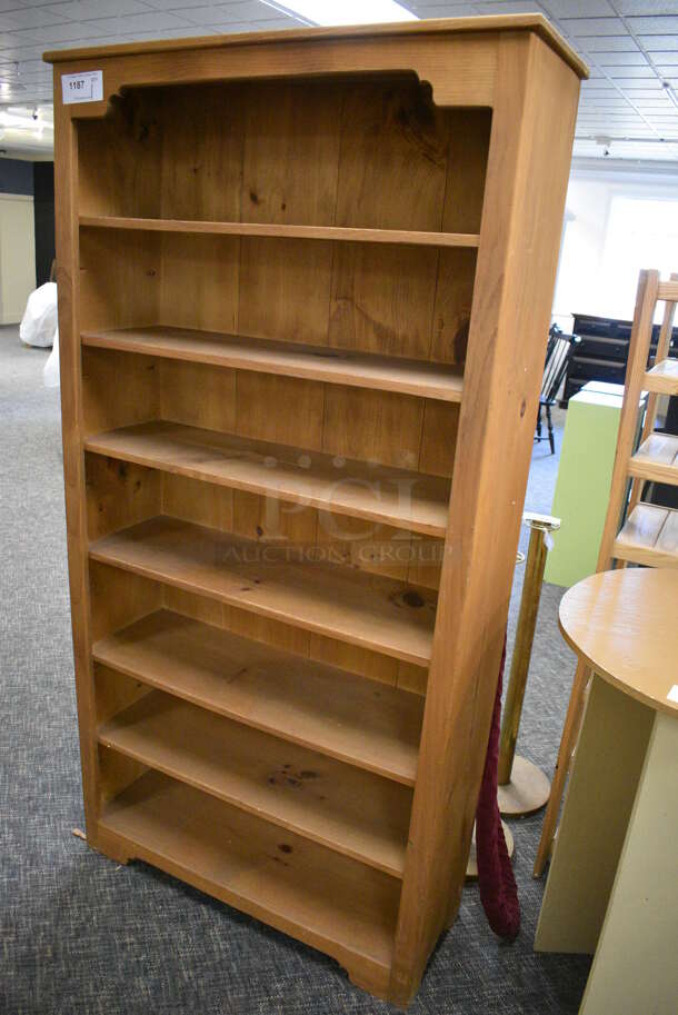 Wooden Shelving Unit. 37x13x72. (garden center) - Image 3 of 4