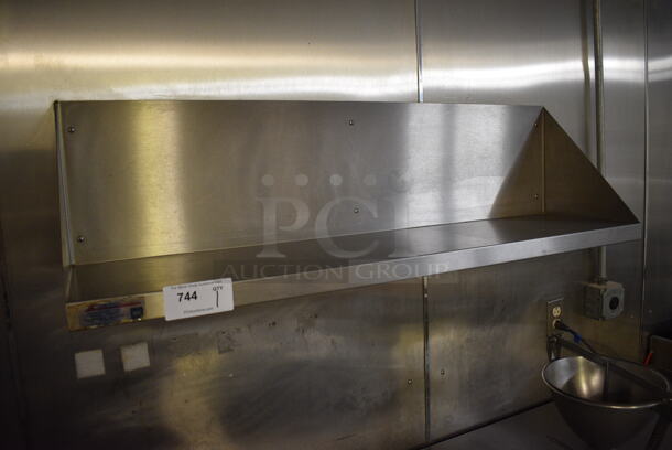 Stainless Steel Wall Mount Shelf. BUYER MUST REMOVE. 48x12x14. (bakery kitchen) - Image 1 of 3
