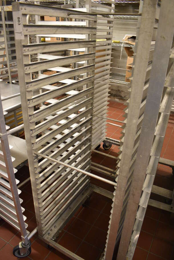 Metal Commercial Pan Transport Rack on Commercial Casters. 21.5x26x60. (bakery kitchen) - Image 2 of 4