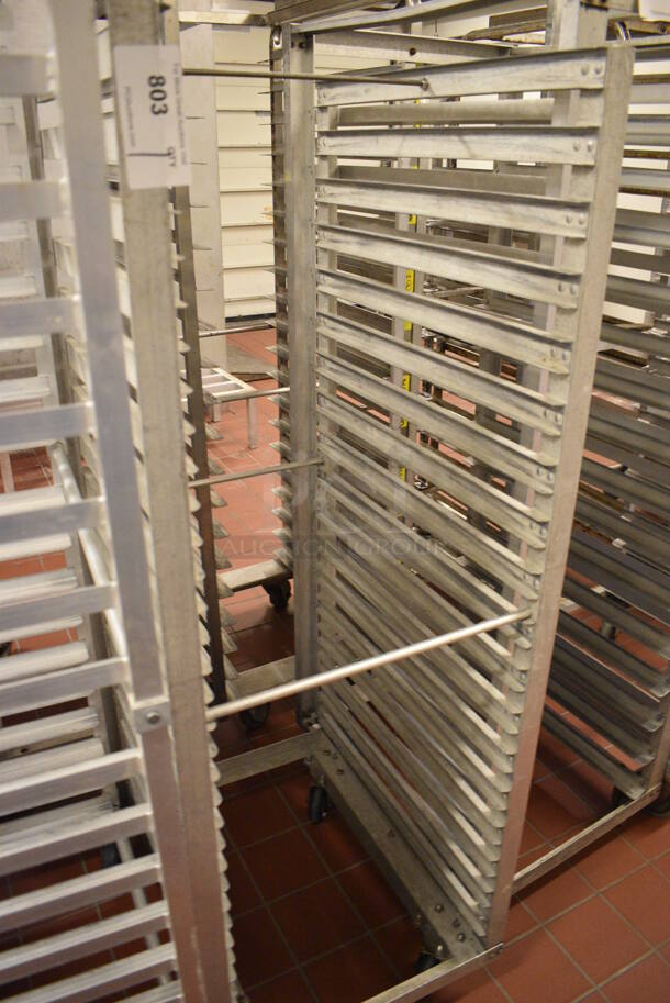 Metal Commercial Pan Transport Rack on Commercial Casters. 21.5x26x60. (bakery kitchen) - Image 3 of 4