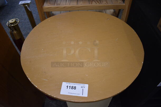 Wooden Round Table. 24x24x36. (garden center) - Image 2 of 3