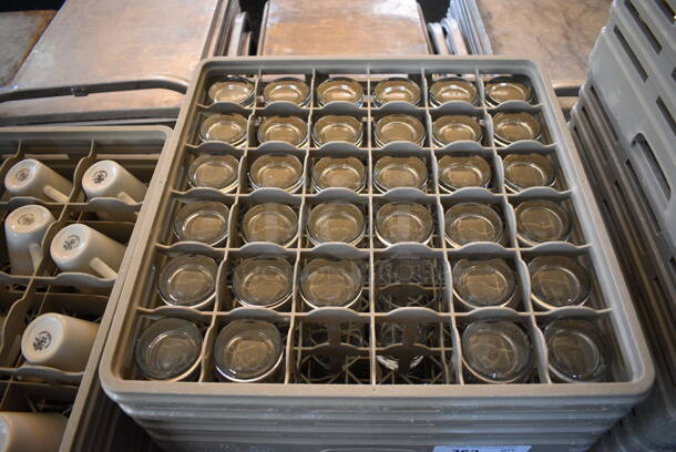 Metal Dish Caddy Dolly w/ 5 Dish Caddies and Approximately 175 Beverage Glasses on Commercial Casters. 21.5x23x32. 2.5x2.5x5.5. (back dining room) - Image 3 of 4