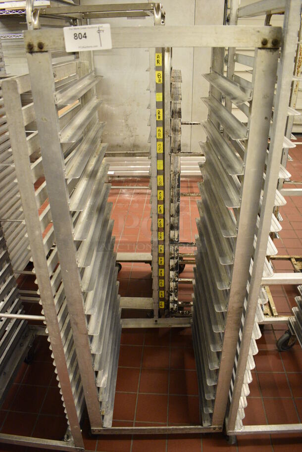Metal Commercial Pan Transport Rack on Commercial Casters. 22.5x26.5x64. (bakery kitchen)