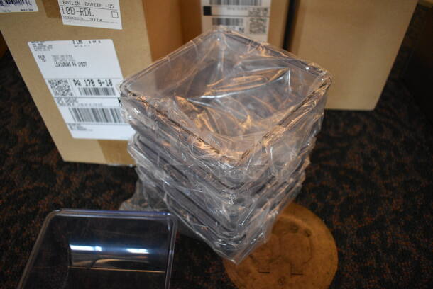 7 Boxes of 6 BRAND NEW! San Jamar Blue Poly Drop Ins For Bar Top Rails. Total of 40 Bins. 6x6x3. 7 Times Your Bid! (ballroom) - Image 4 of 5