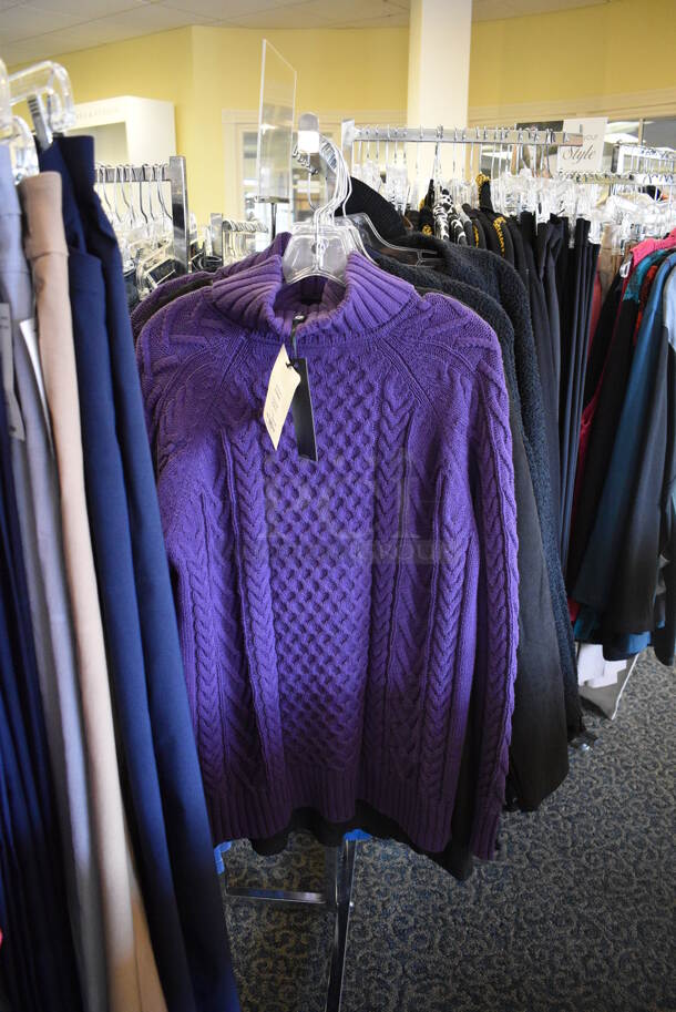 ALL ONE MONEY! Lot of 3 Metal Racks of Various BRAND NEW Clothes! Includes 42x42x60. (yellow clothing store) - Image 11 of 11
