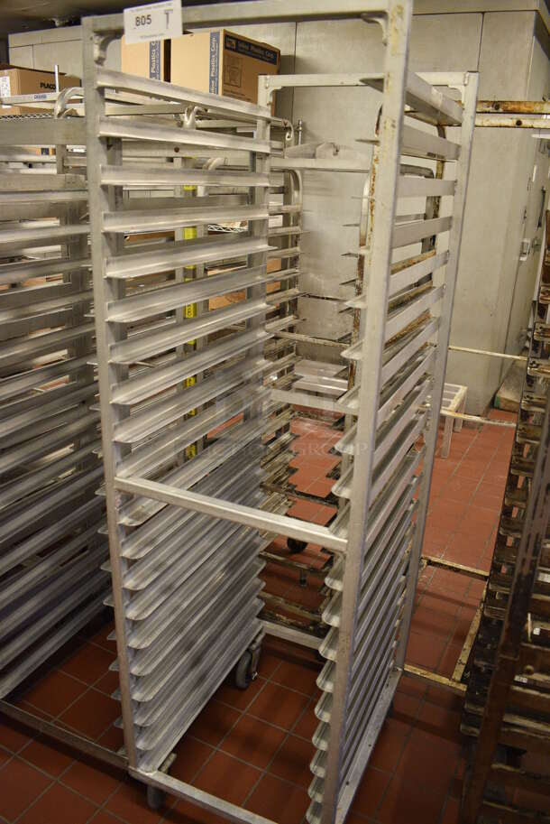 Metal Commercial Pan Transport Rack on Commercial Casters. 20.5x26x69.5. (bakery kitchen) - Image 2 of 4