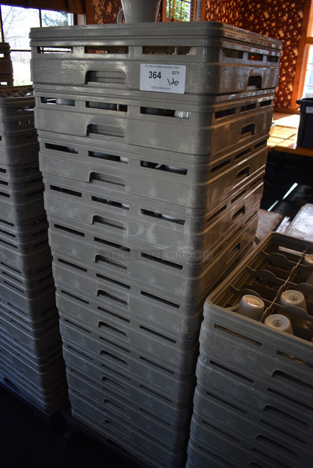 Metal Dish Caddy Dolly w/ 12 Dish Caddies and Approximately 175 White Ceramic Mugs on Commercial Casters. 21.5x23x32. 4.5x3.5x3.5. (back dining room) - Image 3 of 4