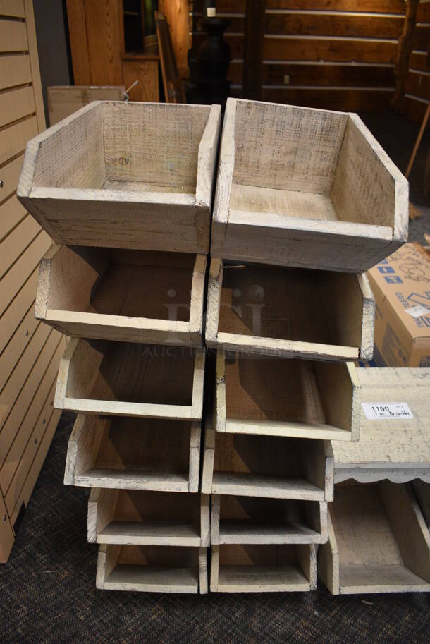 ALL ONE MONEY! Lot of Wooden Unit w/16 Cubbies. 41.5x12x17. (garden center) - Image 3 of 5