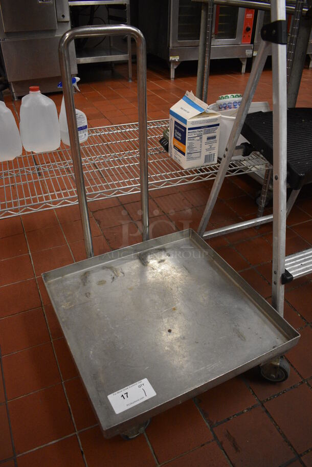 Metal Commercial Dolly w/ Push Handle on Commercial Casters. 21x23x33. (kitchen) - Image 2 of 3