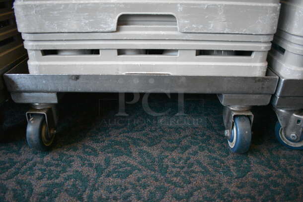Metal Dish Caddy Dolly w/ 12 Dish Caddies and Approximately 175 White Ceramic Mugs on Commercial Casters. 21.5x23x32. 4.5x3.5x3.5. (back dining room) - Image 4 of 4