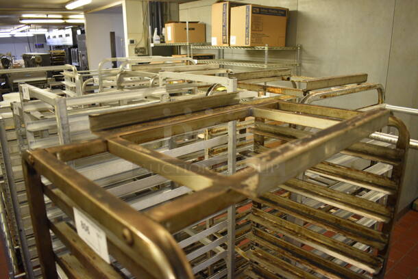 Metal Commercial Pan Transport Rack w/ Top Guide For Rack Oven on Commercial Casters. 28.5x18x69.5. (bakery kitchen) - Image 3 of 4