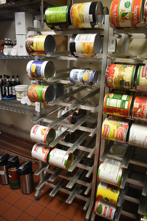 Metal Commercial #10 Can Rack. Does Not Include Contents. 25x36x70. (kitchen) - Image 2 of 3