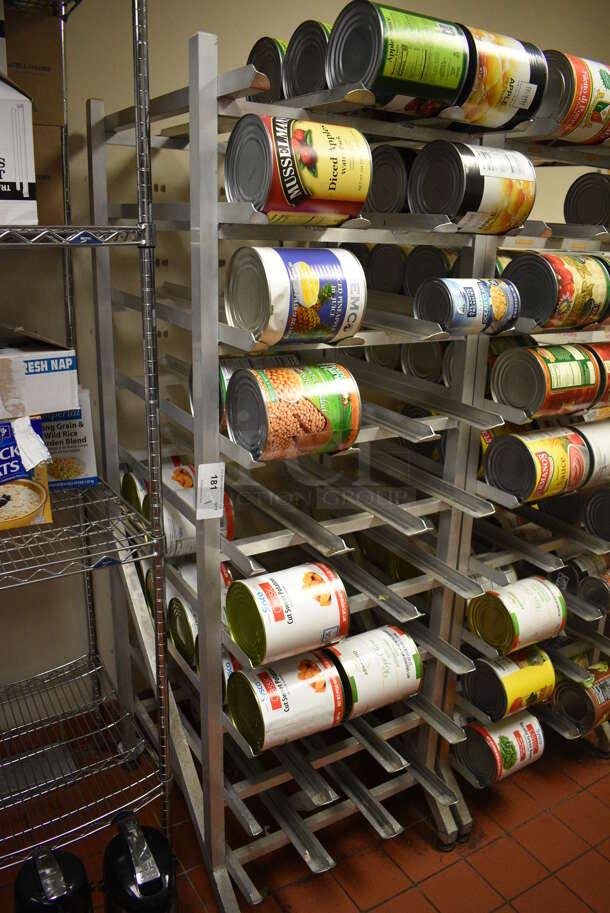 Metal Commercial #10 Can Rack. Does Not Include Contents. 25x36x70. (kitchen) - Image 3 of 3