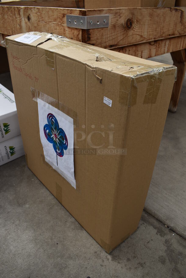 BRAND NEW IN BOX! Kinetic Peacock Spiral Wind Spinner. (greenhouse) - Image 3 of 5