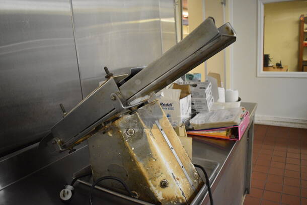 Metal Commercial Countertop Bagel Slicer. 115 Volts, 1 Phase. 12x33x20. Unit Was In Working Condition When Restaurant Closed. (bakery kitchen) - Image 4 of 6