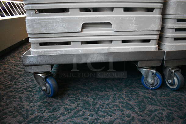 Metal Dish Caddy Dolly w/ 12 Dish Caddies and Approximately 190 White Ceramic Mugs on Commercial Casters. 21.5x23x32. 4.5x3.5x3.5. (back dining room) - Image 5 of 5