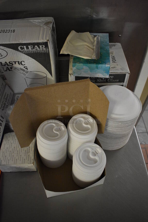 ALL ONE MONEY! Lot of Various Items Including Gloves, Lids and Poly Bin! (bakery kitchen) - Image 3 of 4