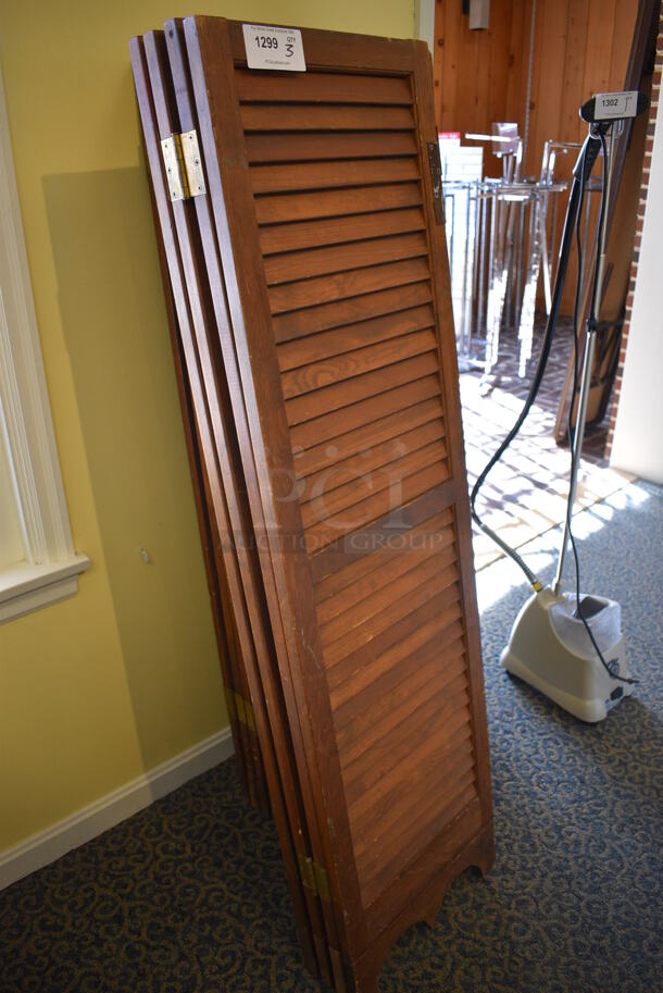 3 Wooden Room Dividers. 18x6x64. 3 Times Your Bid! (yellow clothing store) - Image 2 of 3