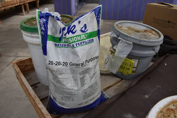 Wooden Stand w/ Contents Including Fertilizer. 72.5x72.5x28.5. (greenhouse) - Image 3 of 6